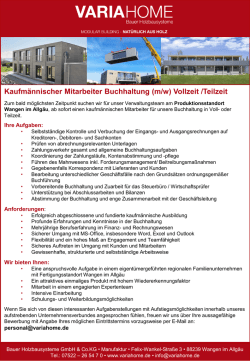 Kaufmännischer Mitarbeiter Buchhaltung (m/w)