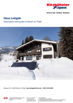 Haus Leitgeb in Brixen im Thale