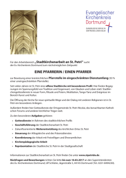 eine pfarrerin / einen pfarrer