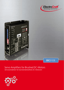 Servo Amplifiers for Brushed DC-Motors DC01DE