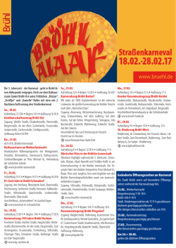Infoflyer Stra&szlig;enkarneval 2017
