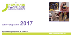 Jahresprogramm 2017 - Jugendhaus Neukirchen