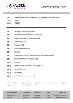Mitgliederversammlung 2017