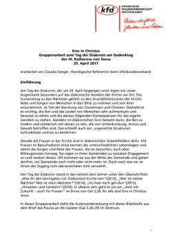 Gruppenarbeit zum Tag der Diakonin