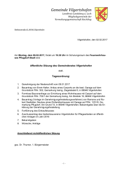 Tagesordnung - Gemeinde Vilgertshofen