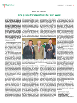 Eine gro&szlig;e Pers&ouml;nlichkeit f&uuml;r den Wald