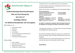 Infoflyer - Naturfreunde T&ouml;ging ev