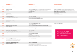 Timetable PLAZA auf dem Messestand der E