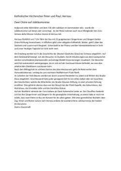 Jubil&auml;umsreise Kirchenchor