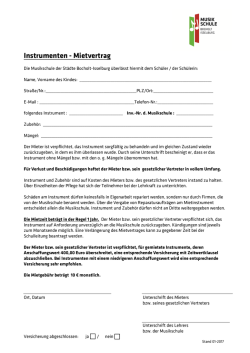 Instrumentenmietvertrag