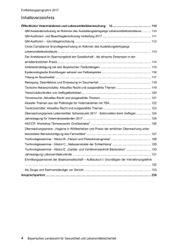 Inhaltsverzeichnis - Bayerisches Landesamt f&uuml;r Gesundheit und