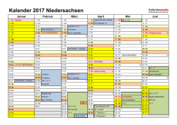 Jahresplan f&uuml;r 2017