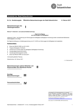 I III II IV - Stadt Gelsenkirchen