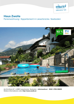Haus Zwolle in Lieserbr&uuml;cke- Seeboden