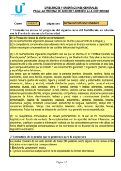 DIRECTRICES Y ORIENTACIONES GENERALES PARA LAS
