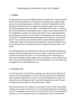 Hinweise zu Fund- und herrenlosen Tieren - Verbraucherportal-BW
