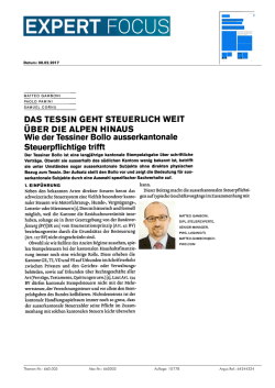 09/02/17 Das Tessin geht steuerlich weit &uuml;ber die Alpen