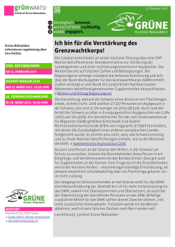 Ich bin f&uuml;r die Verst&auml;rkung des Grenzwachtkorps!