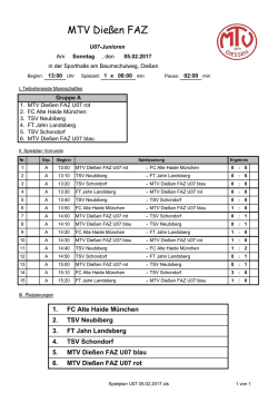 MTV Dießen FAZ - Fussball Diessen