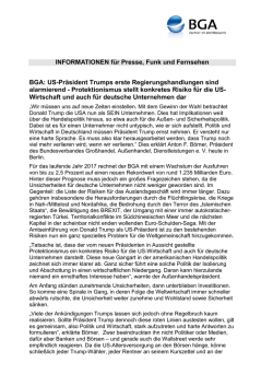 INFORMATIONEN f&uuml;r Presse, Funk und Fernsehen BGA