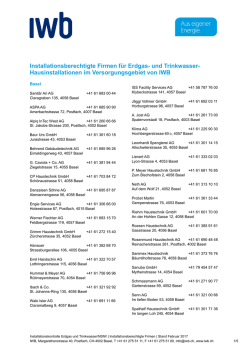 Installationsberechtigte Firmen