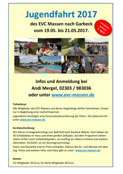 Jugendfahrt 2017 - EVC