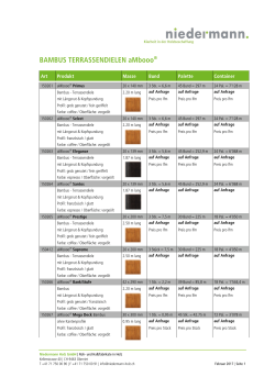 Bambus-Terrassendielen - Niedermann