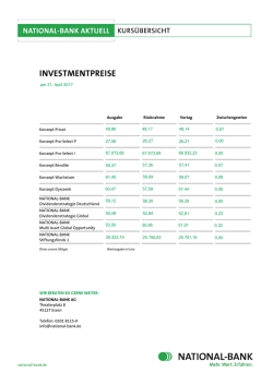 investmentpreise - National-Bank