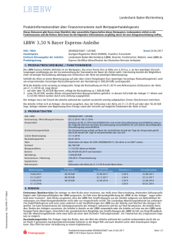 LBBW 3,50 % Bayer Express-Anleihe - lbbw