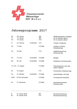 Jahresprogramm 2017
