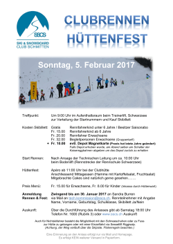PDF Flyer Hüttenfest
