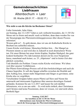 Gemeindenachrichten 05 2017 - Katholische Pfarrei Liebfrauen