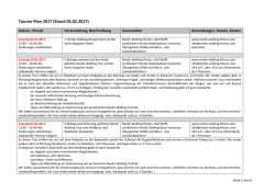 Touren-Plan 2017 (Stand 05.02.2017)