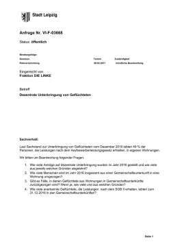 Anfrage Nr. VI-F-03668 - Linksfraktion Leipzig