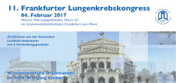 11. Frankfurter Lungenkrebskongress