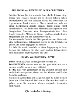Einladung für die Regionen