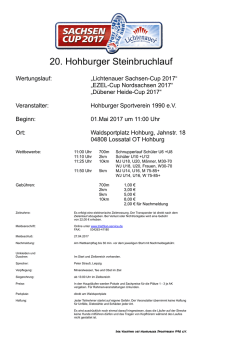 Informationen zum 20.Hohburger Steinbruchlauf