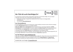 Die TEIA AG sucht Nachfolger/in!