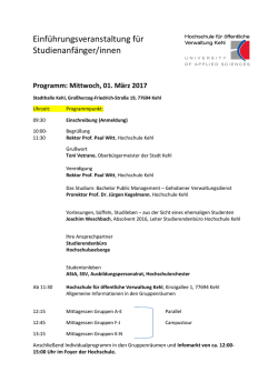 Einf&uuml;hrungsveranstaltung f&uuml;r Studienanf&auml;nger