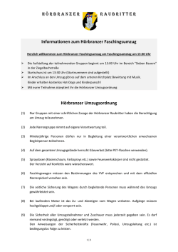 H&ouml;rbranzer Faschingsumzug - Die H&ouml;rbranzer Raubritter