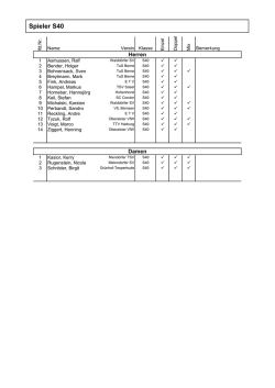 Auslosung HEM Senioren/innen B-Klasse - TT