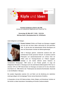 Ernesto Cardenal zu Gast in der GIZ