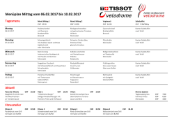 Men&uuml;plan W6 - Tissot Velodrome