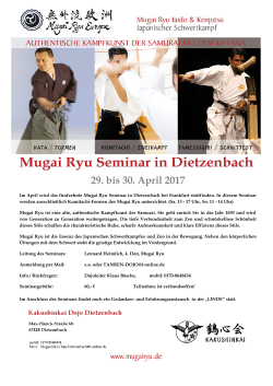 29. bis 30. April 2017 - tanren dojo dietzenbach