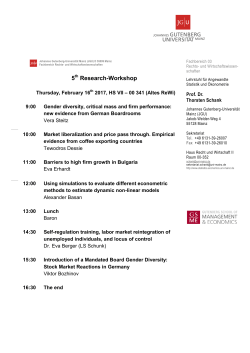 Research Workshop on February 16th  - Mainz