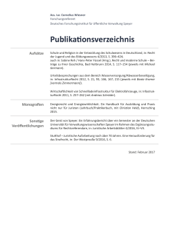 Verzeichnis meiner Schriften - Deutsches Forschungsinstitut für