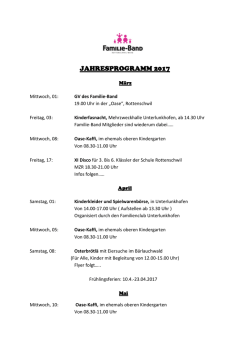 jahresprogramm 2017 - Familie