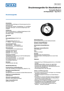 Druckmessgeräte für AbsoIutdruck