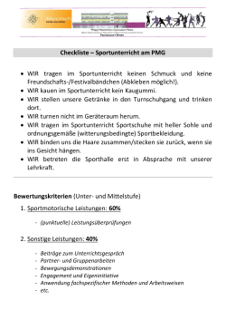 Checkliste - Philipp Melanchthon Gymnasium Meine