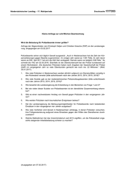 Drucksachen allgemein - Nieders&auml;chsischer Landtag